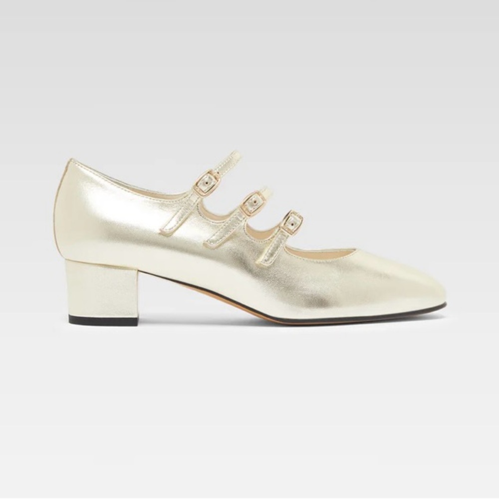 CAREL Paris Kina Mary Janes in Platinum